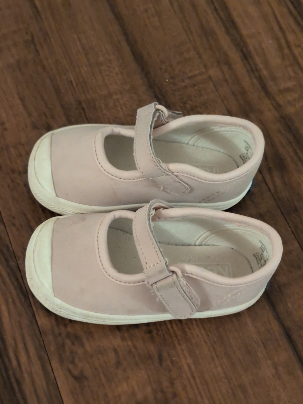 Keds Girls Light Pink Mary Jane Sneakers with Hook-and-Loop Strap